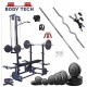 Body Tech 100kg Pvc Home Gym Set With 20 In 1 Exercise Bench.